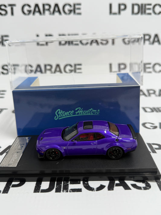 STANCE HUNTERS 2023 Dodge Challenger SRT Hellcat Plum Crazy Purple 1:64 Diecast