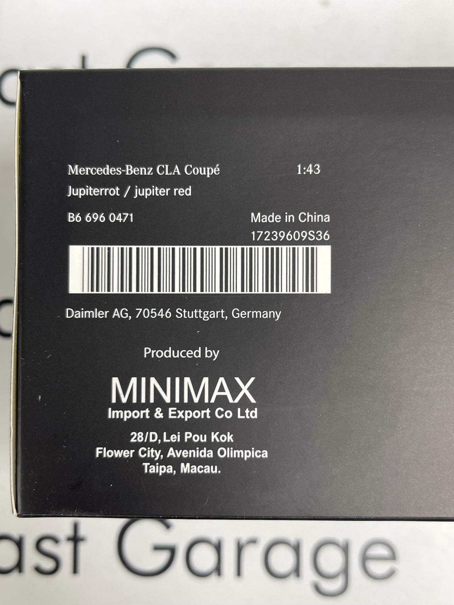 MINIMAX Mercedes Benz CLA Coupe Jupiter Red 1:43 Diecast