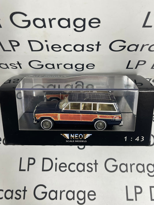 NEO SCALE MODELS Jeep Grand Wagoneer Blue Woody 1:43 Resin Model