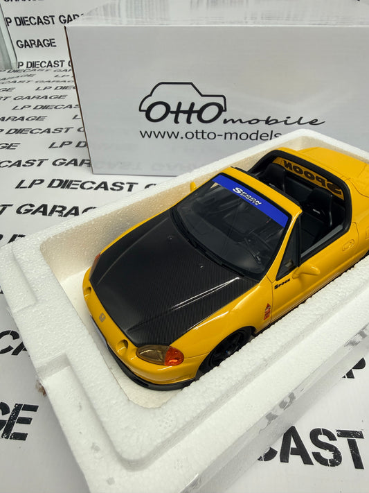 OTTO MOBILE Honda Del Sol Spoon Yellow 1:18 Scale Resin Model OT1154
