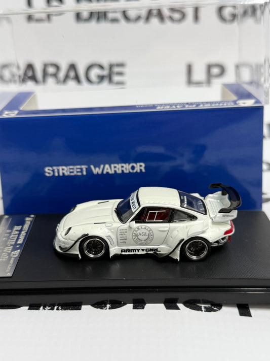 STREET WARRIOR Porsche 993 RAUH-Welt Army Girl 1:64 Diecast Ghost Player