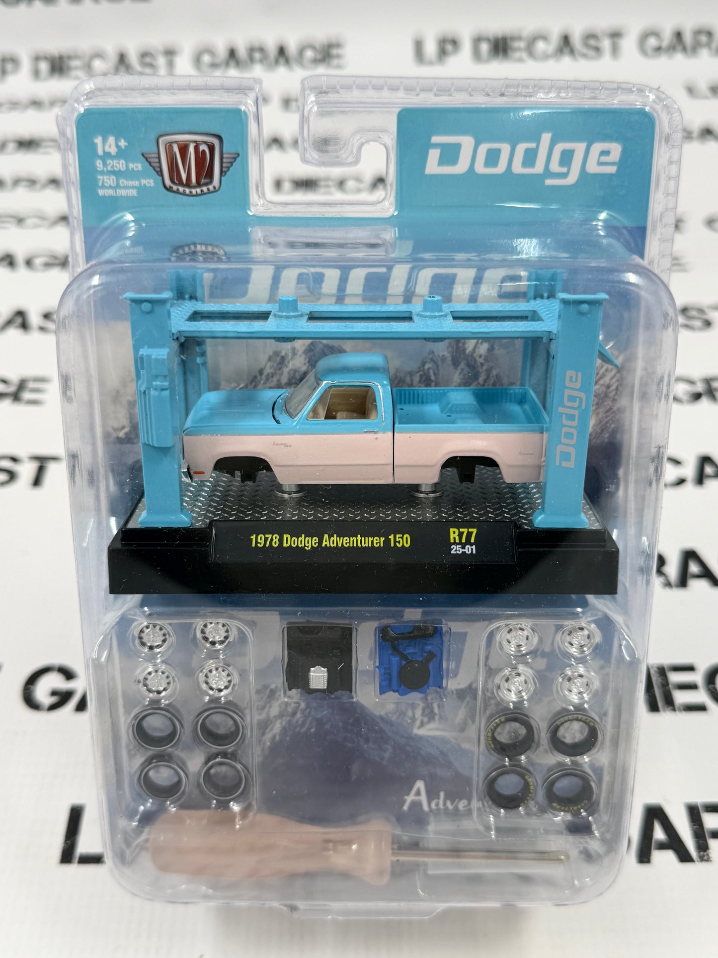 M2 1978 Dodge Adventurer 150 Blue White Model Kit 1:64 Diecast
