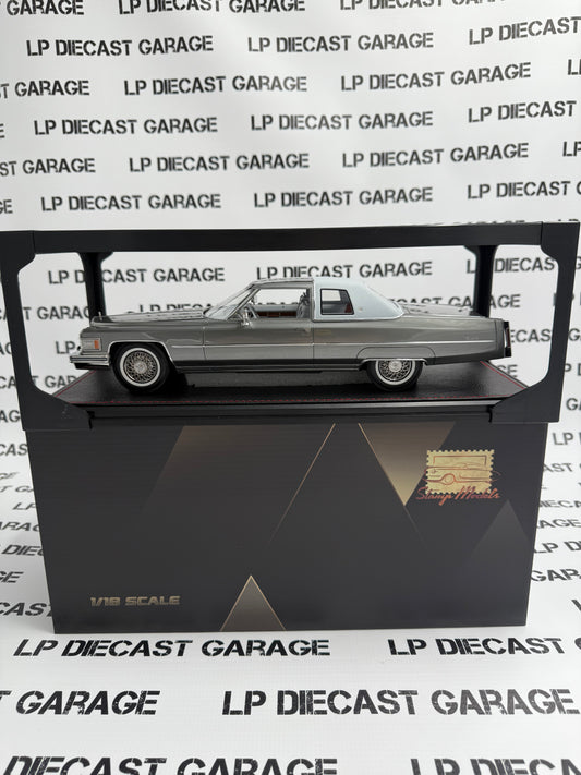 STAMP MODELS 1976 Cadillac Coupe Deville Academy Gray Metallic 1:18 Resin Model