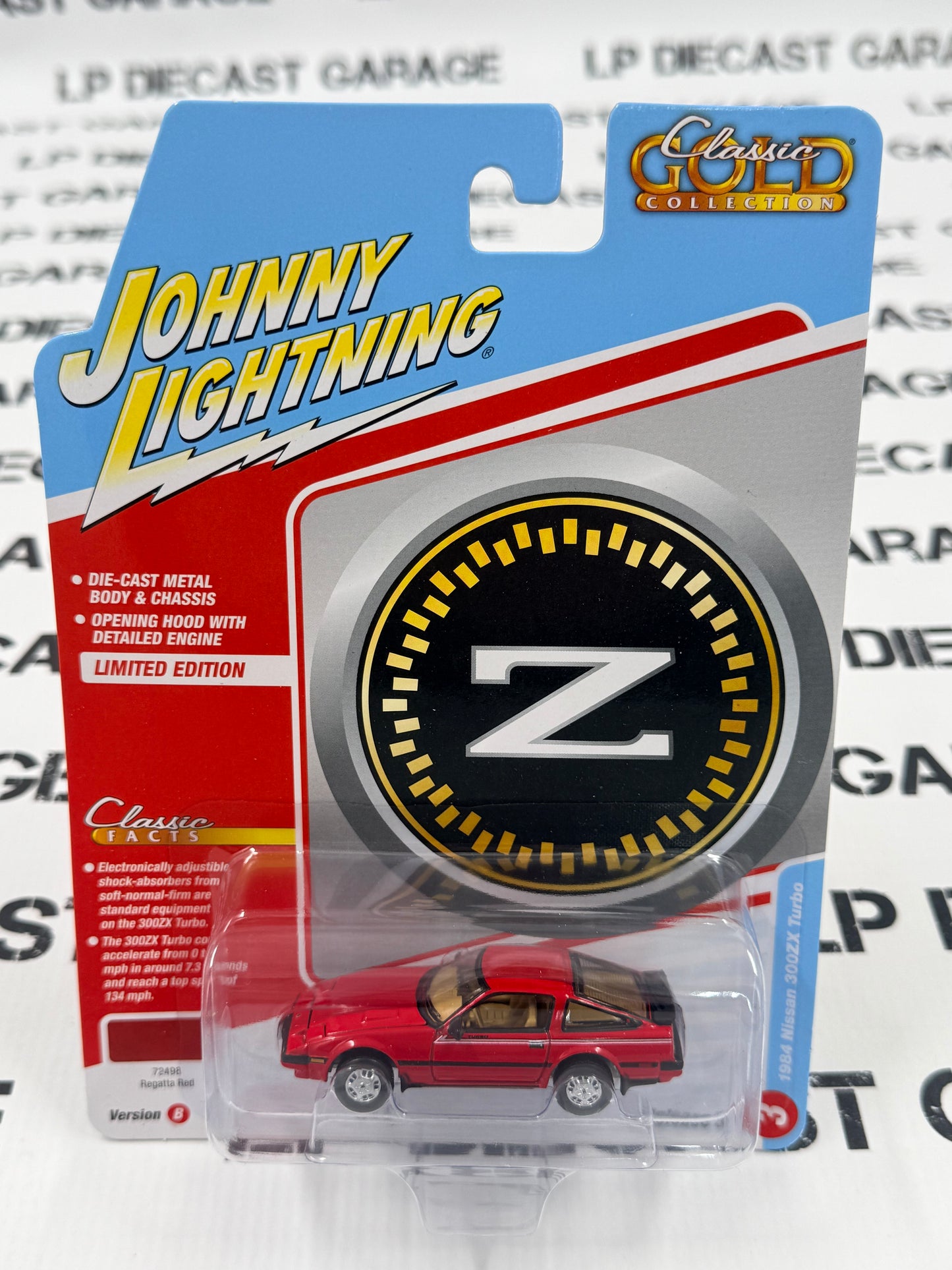 JOHNNY LIGHTNING 1984 Nissan 300ZX Turbo Red 1:64 Diecast Classic Gold