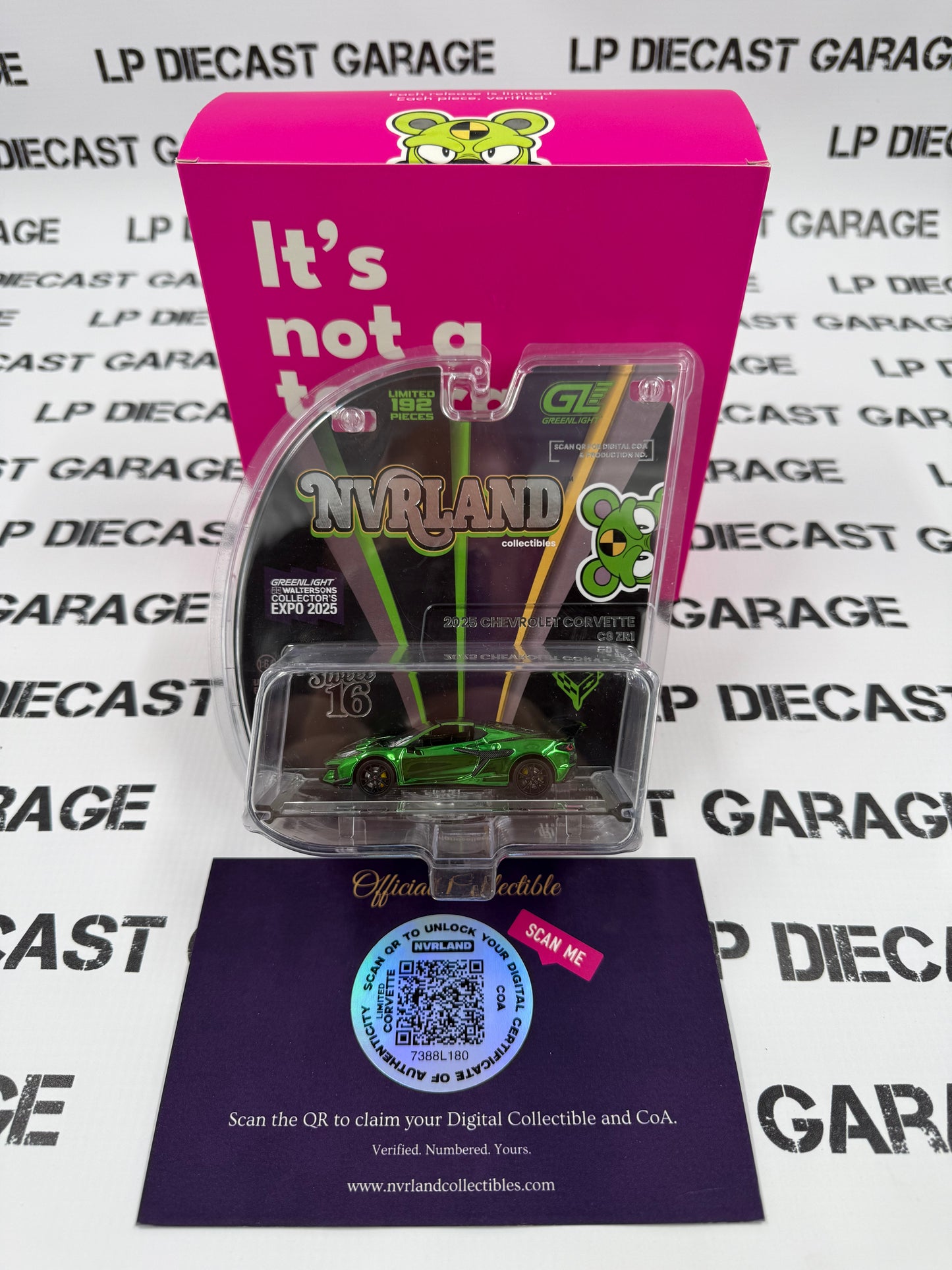 GREENLIGHT 2025 Chevrolet Corvette C8 Green 1:64 Diecast 2025 Expo NVRLand Exclusive