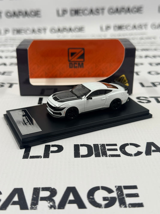 DCM Models 2024 Ford Mustang Dark Horse White 1:64 Diecast Ghost Player