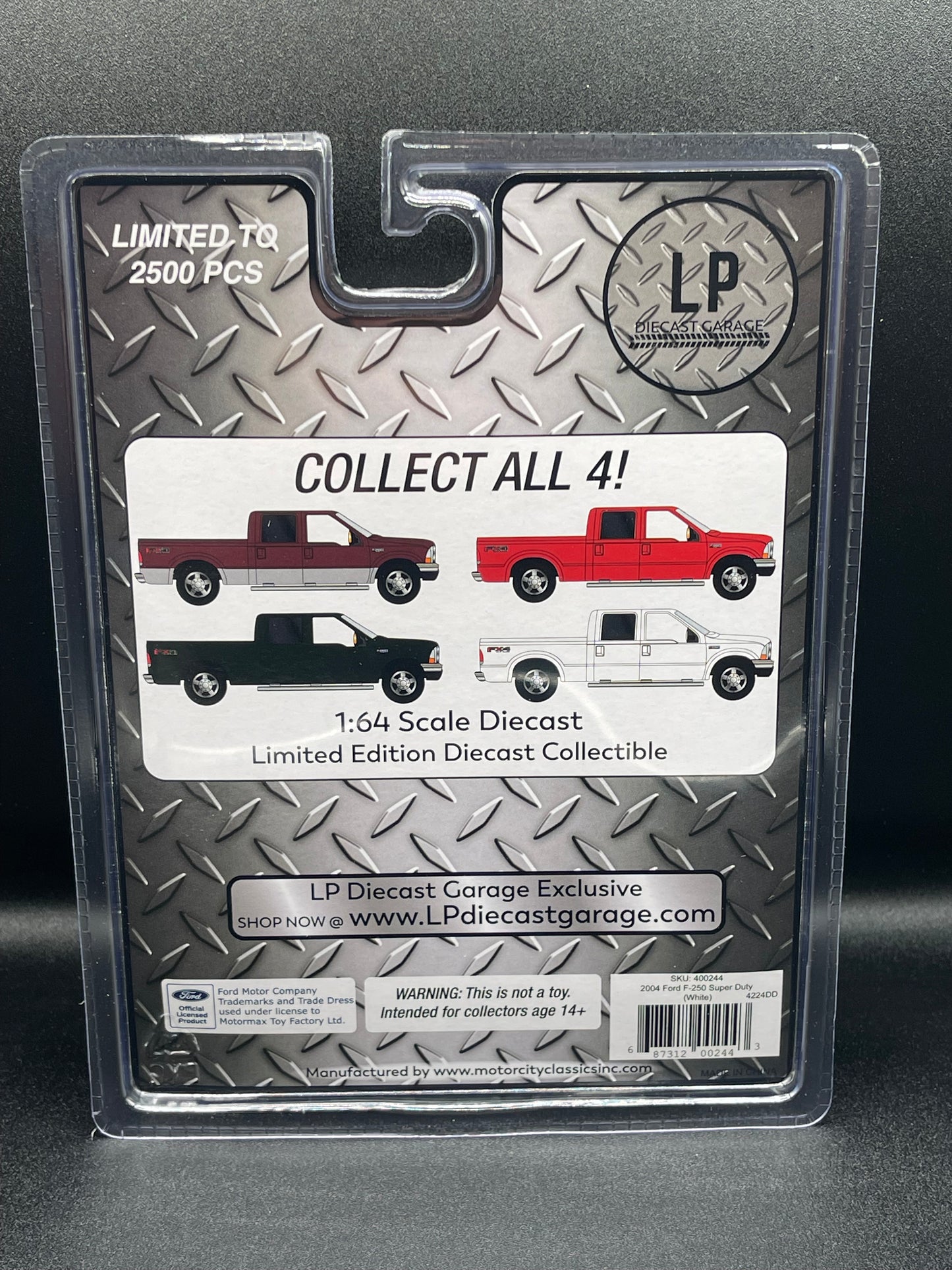 MOTORMAX 2004 Ford F-250 Truck Winter White LP Exclusive 1:64 Diecast