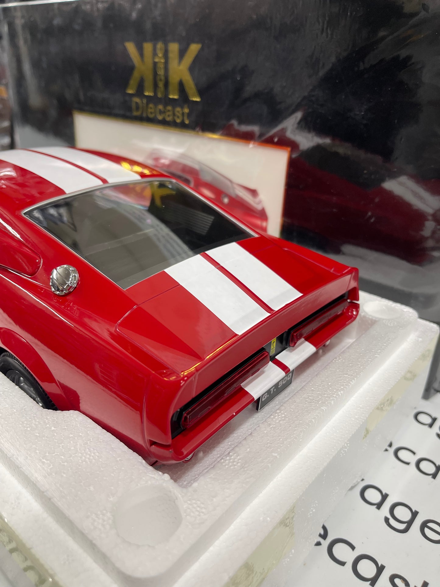 KK Scale 1967 Ford Mustang GT500 Shelby Red 1:12 Diecast