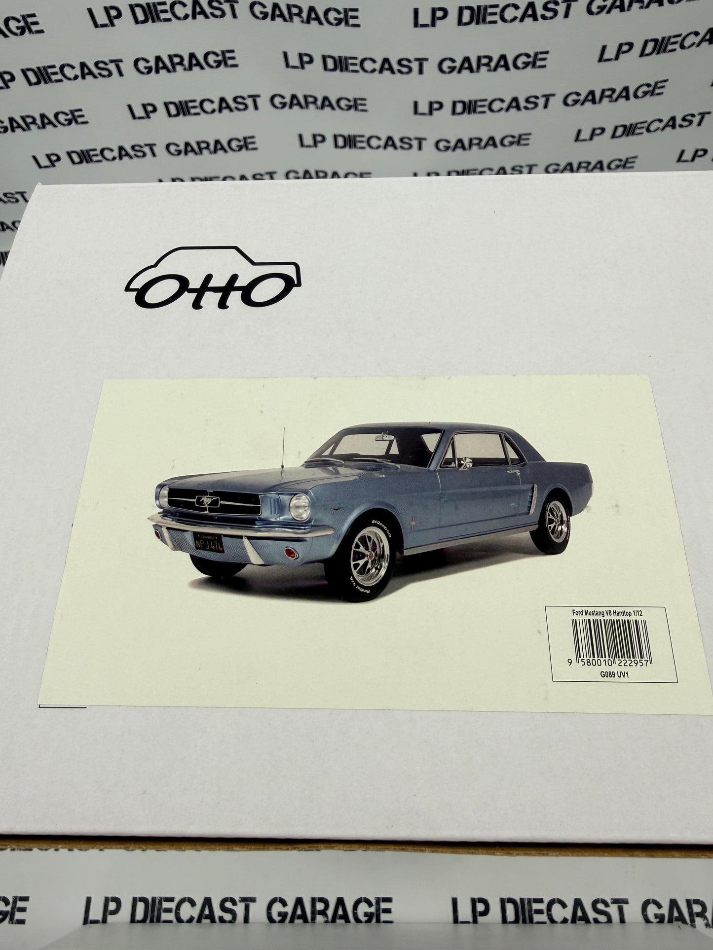 OTTO MOBILE 1965 Ford Mustang Coupe Blue 1:12 Scale Resin Model G089