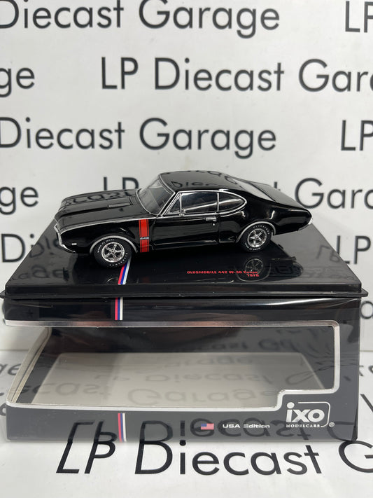 IXO Models 1970 Oldsmobile 442 W-30 Black 1:43 Diecast USA Model
