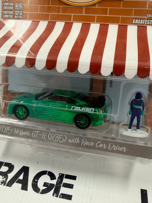 CHASE GREENLIGHT 2015 Nissan GT-R Falken Tires w/ Figure 1:64 Diecast Hobby Shop