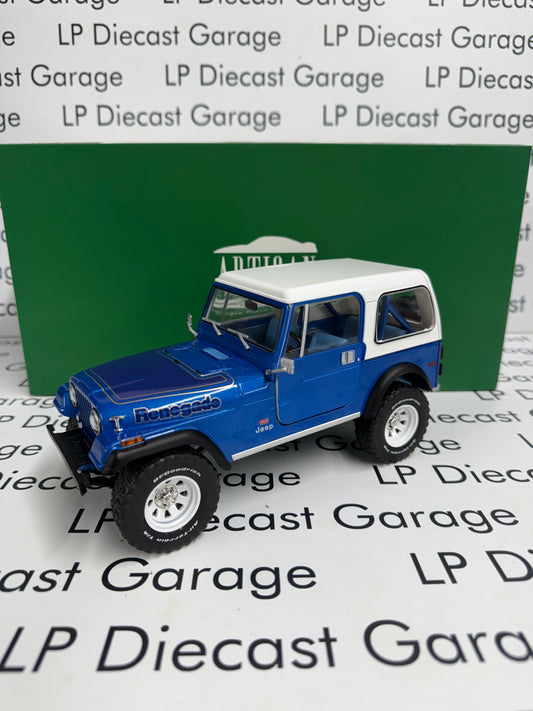 GREENLIGHT 1978 Jeep CJ-7 Renegade Captain Blue Metallic 1:18 Diecast Artisan Collection