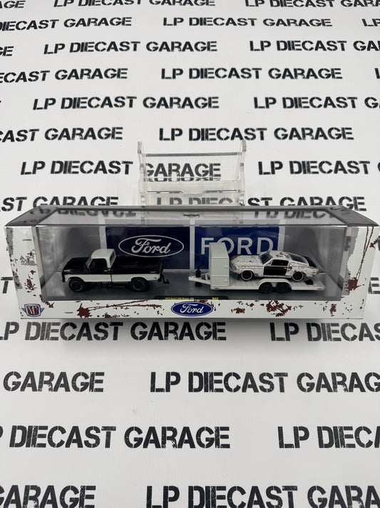 M2 1972 Ford F-250 Ranger 4X4 & 1969 Ford Mustang GT 390 1:64 Diecast Haulers