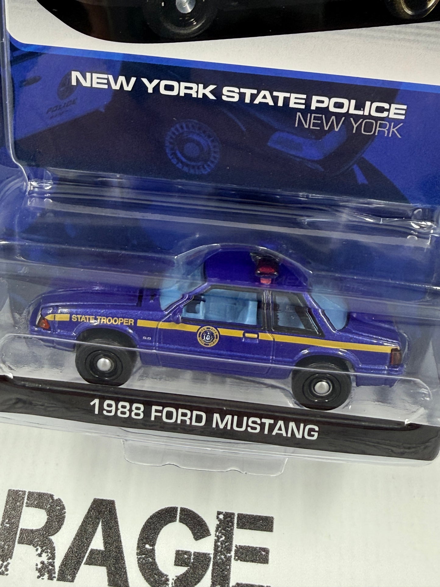 GREENLIGHT 1988 Ford Mustang New York State Police 1:64 Diecast