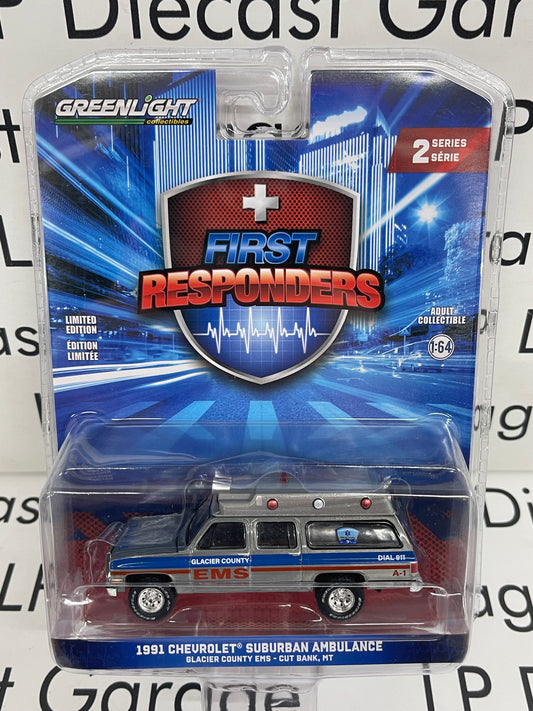 RAW CHASE GREENLIGHT 1991 Chevrolet Suburban Ambulance EMS 1:64 Diecast First Responders