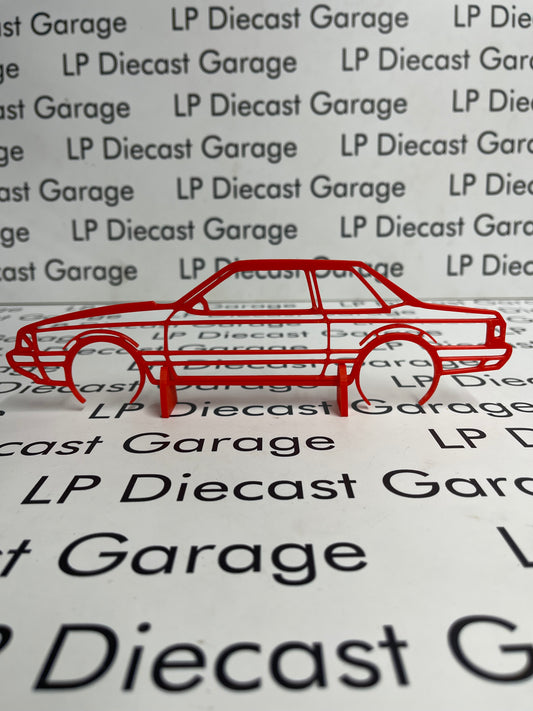 3D Printed Customs 87-93 Ford Mustang LX Coupe Silhouette Red 9" Not Diecast