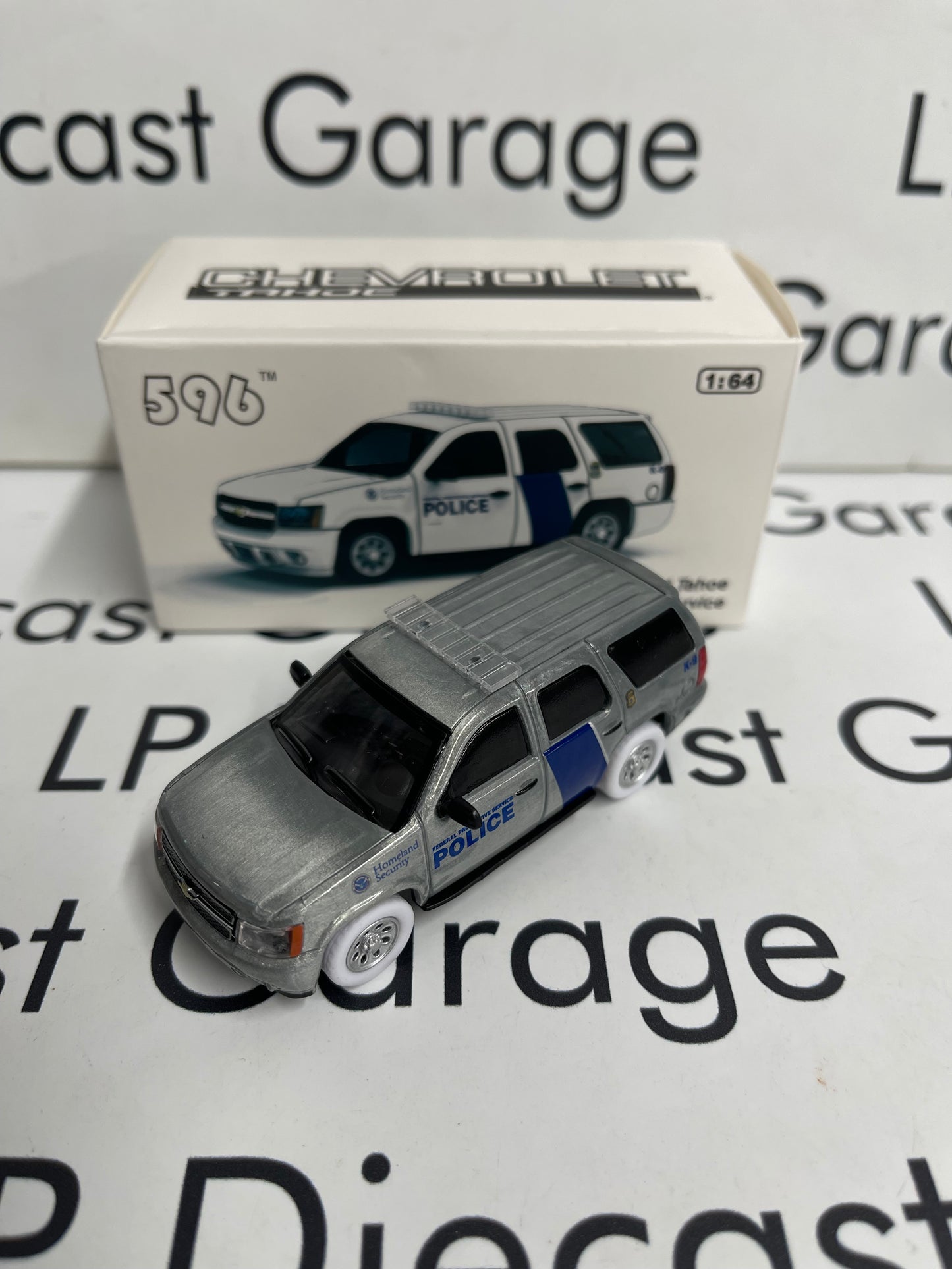 RAW CHASE 596 Model Chevrolet Tahoe Federal Protective Service 1:64 Diecast