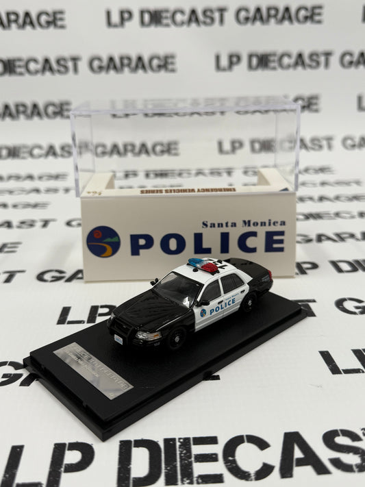 ROLLIN Ford Crown Victoria Santa Monica Police Interceptor Black 1:64 Diecast