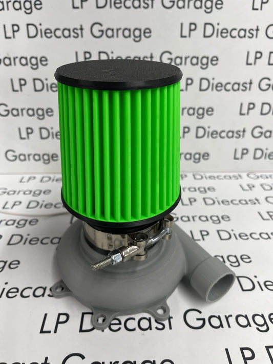 3D Printed Customs Turbo LED Desk Light Green 7 1/2" Tall Not Diecast