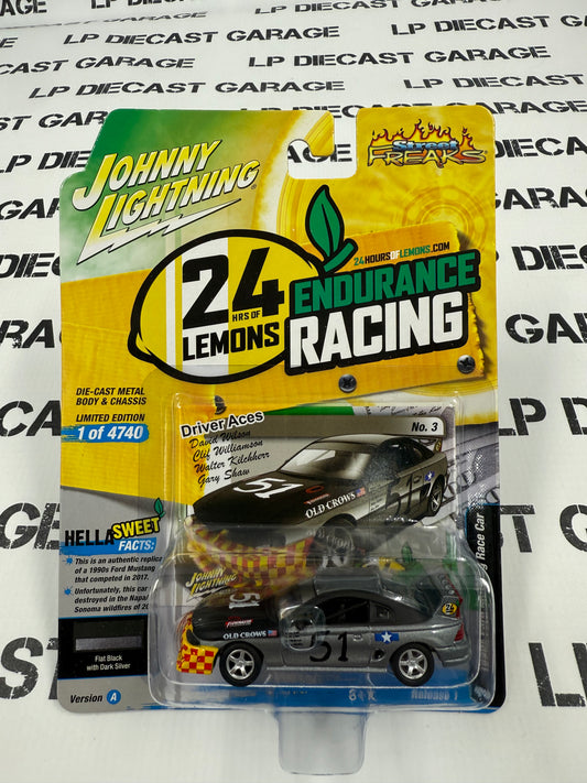 JOHNNY LIGHTNING 1995 Ford Mustang Race Car 1:64 Diecast 24Hrs Lemons
