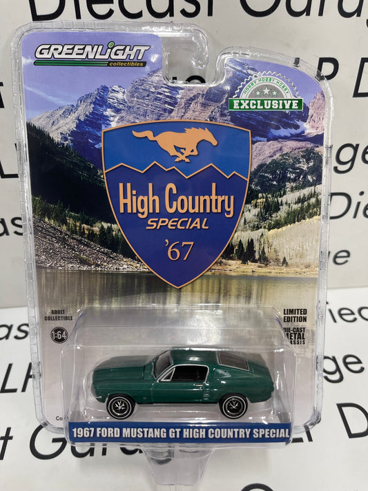 GREENLIGHT 1967 Ford Mustang GT High Country Special Green 1:64 Diecast Hobby