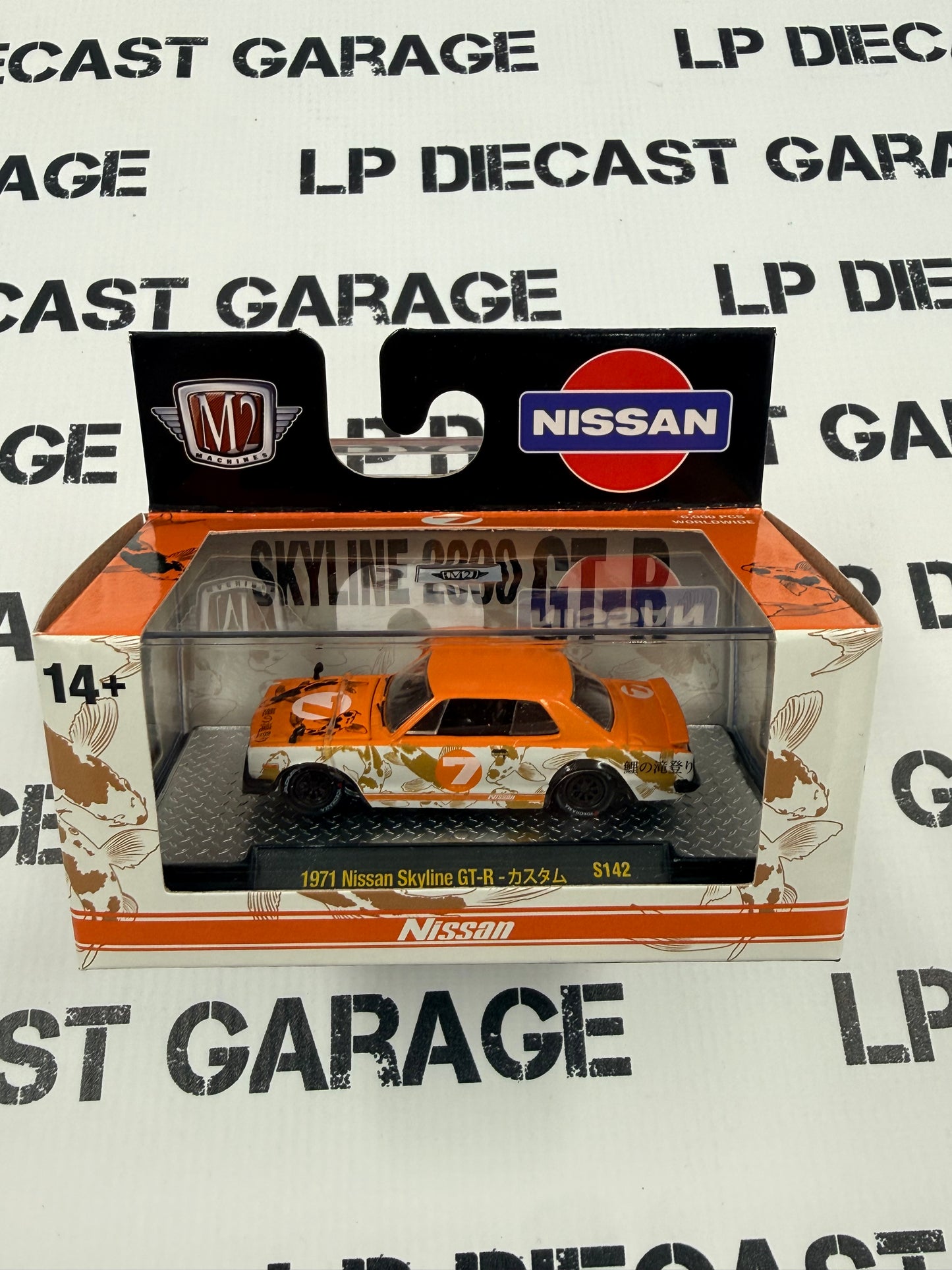 M2 1971 Nissan Skyline GT-R Orange 1:64 Diecast