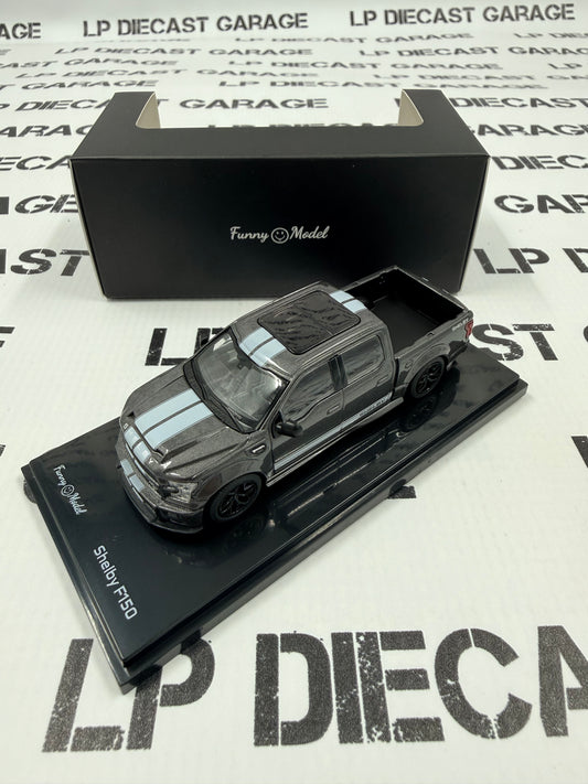 FUNNY MODELS Ford F-150 Shelby Super Snake Grey w/ White Stripe 1:64 Diecast