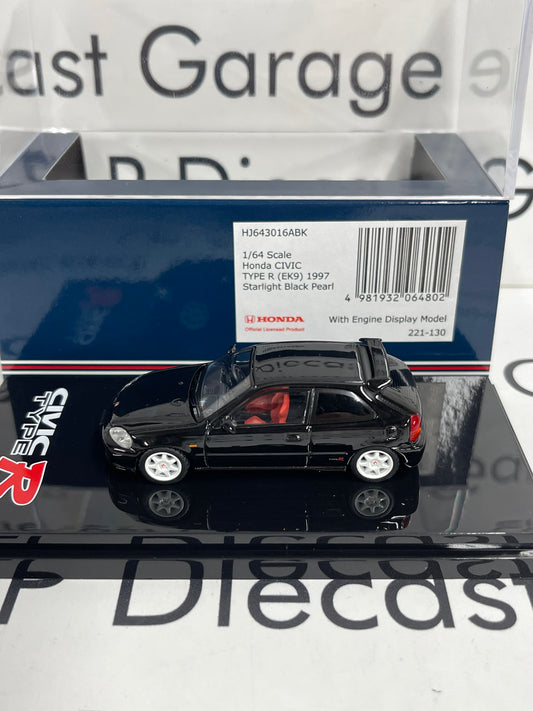 HOBBY JAPAN 1997 Honda Civic Type R EK9 Black 1:64 Diecast