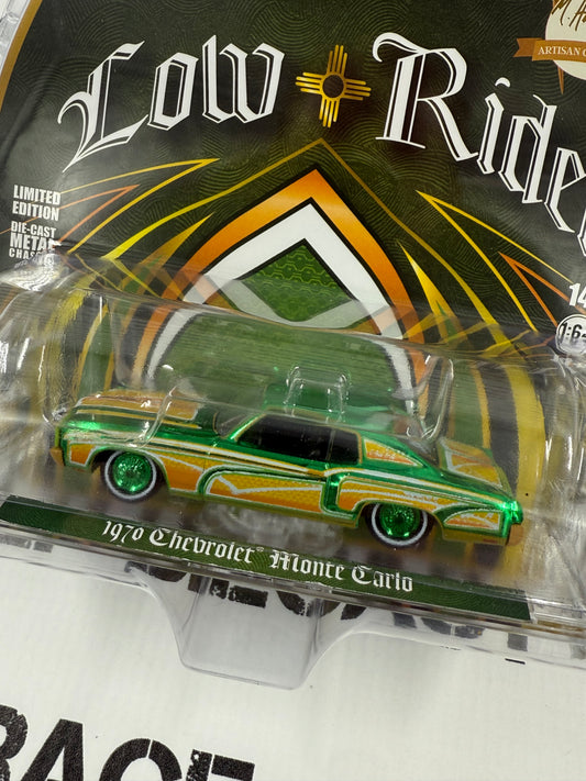 CHROME CHASE GREENLIGHT 1970 Chevrolet Monte Carlo Lowrider 1:64 Diecast Michael Heralda Exclusive