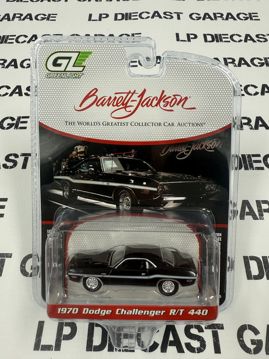 GREENLIGHT 1970 Dodge Challenger R/T 440 Black 1:64 Diecast Barrett Jackson