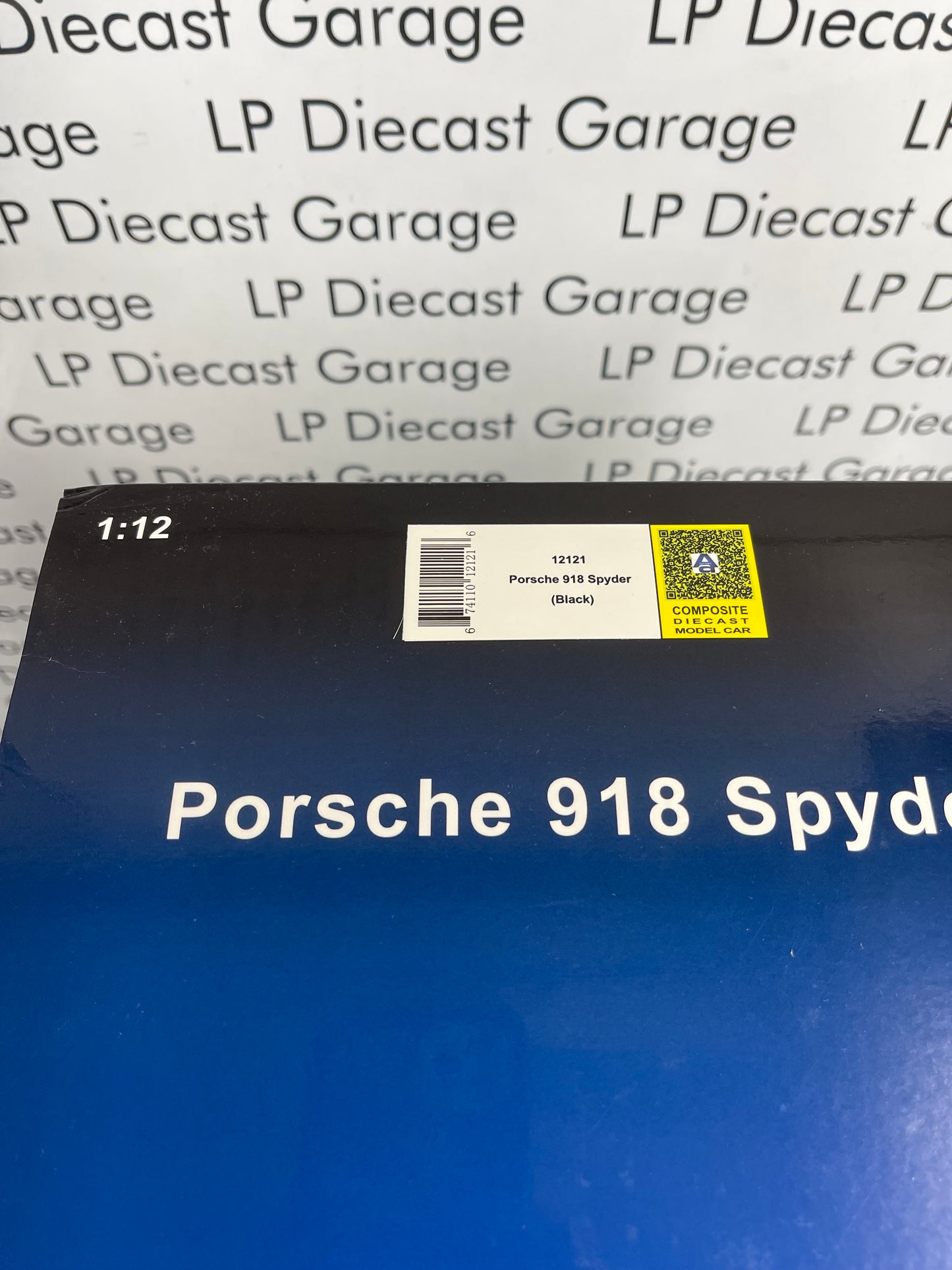 AUTOart Porsche 918 Spyder Black 1:12 Scale Diecast 12121