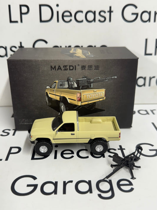 MASDI 1995 Toyota Hilux Truck Desert Tan Yellow 1:64 Diecast