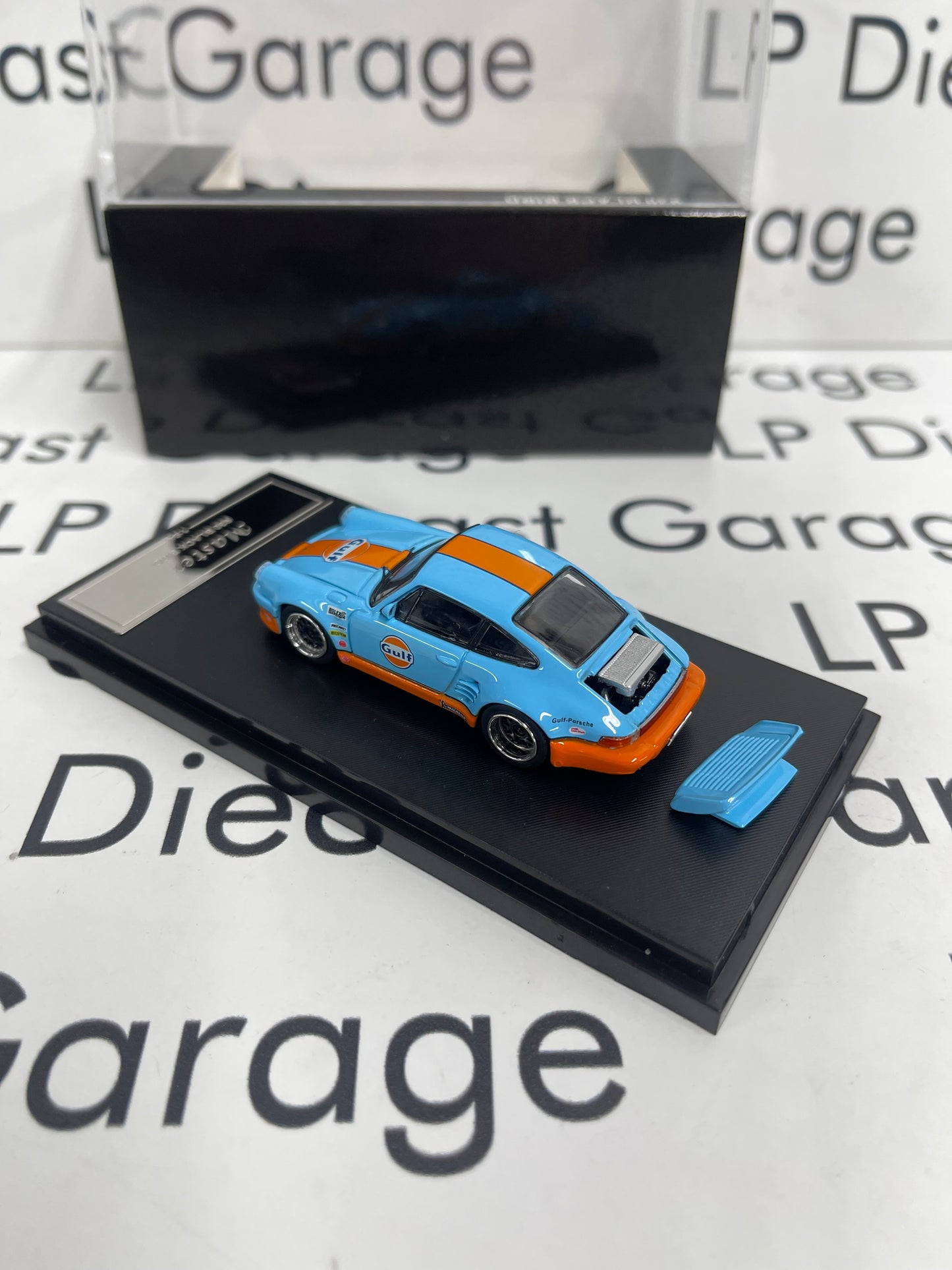 MASTER Porsche 930 Black Bird Gulf Blue 1:64 Diecast