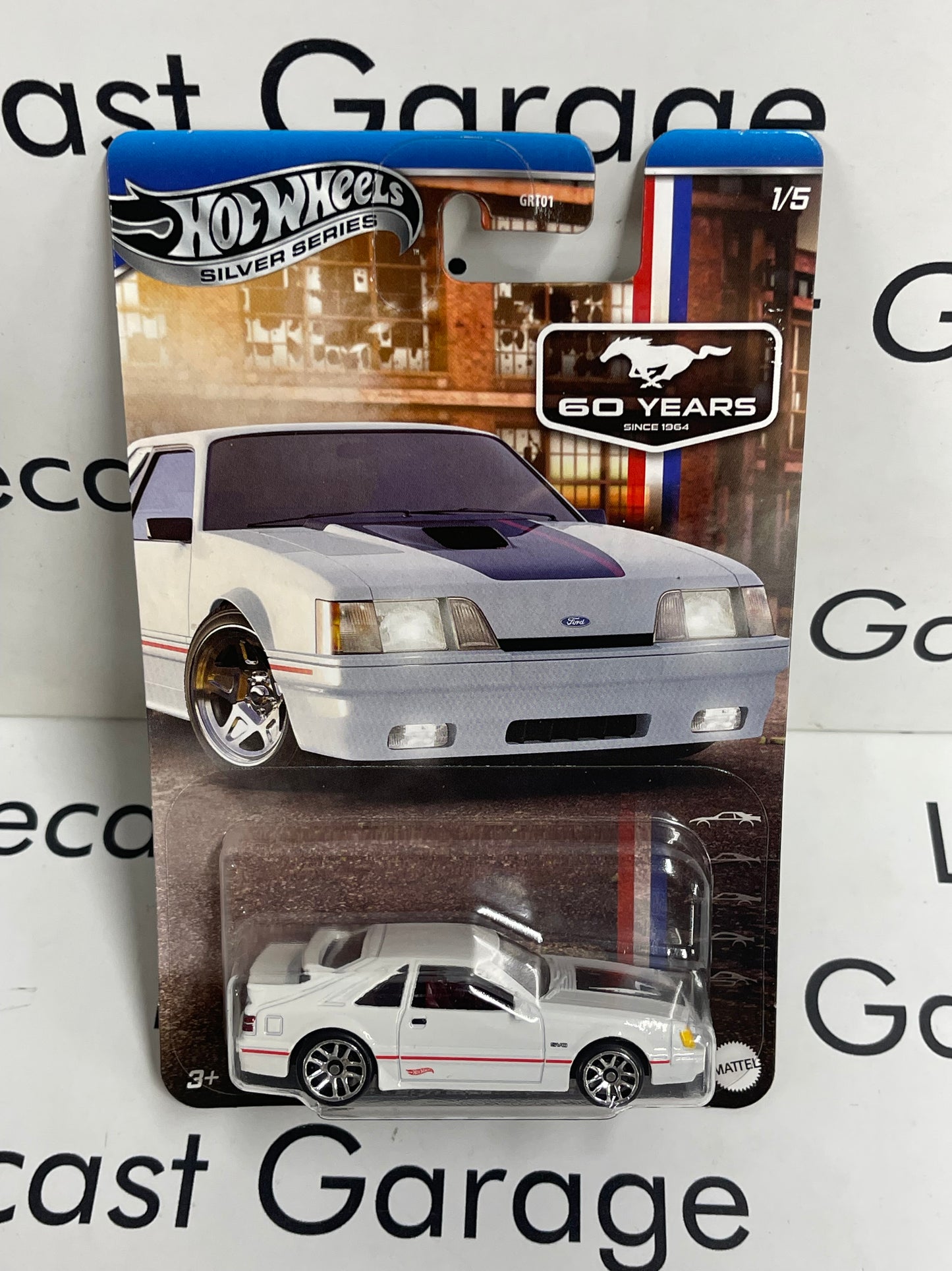 HOT WHEELS '84 Ford Mustang SVO White 1:64 Diecast 60 Years