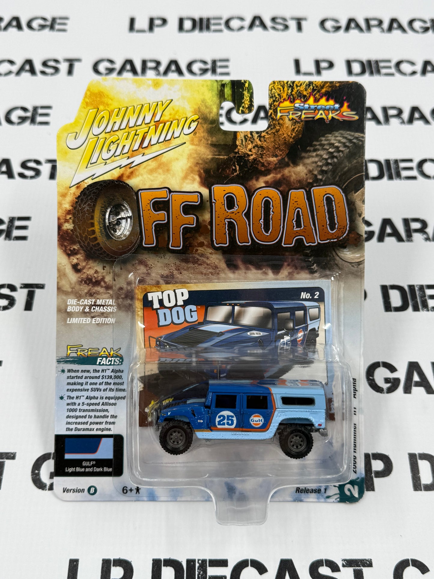 JOHNNY LIGHTNING 2006 Hummer H1 Alpha Dark Blue Gulf 1:64 Diecast