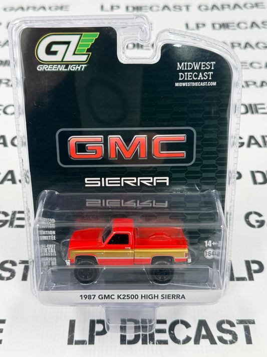 GREENLIGHT 1987 GMC K2500 High Sierra Red 1:64 Diecast Midwest Exclusive