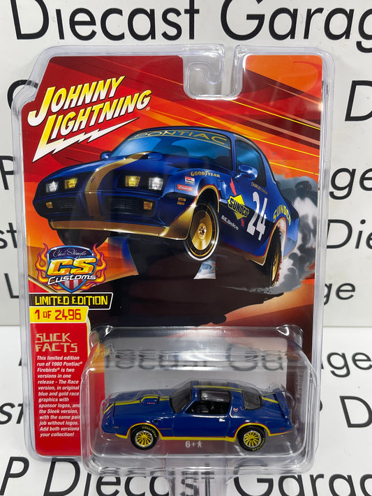 JOHNNY LIGHTNING 1980 Pontiac Firebird Sunoco Blue No Graphics 1:64 Diecast CS Customs