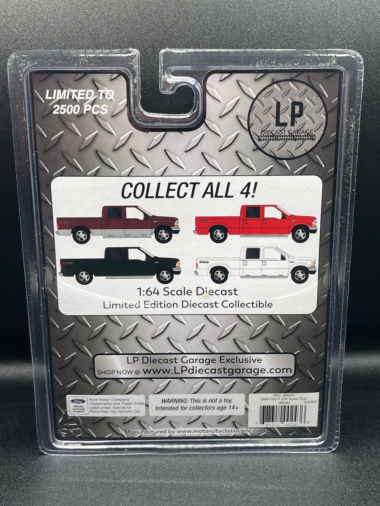 MOTORMAX 2004 Ford F-250 Truck Black LP Exclusive 1:64 Diecast