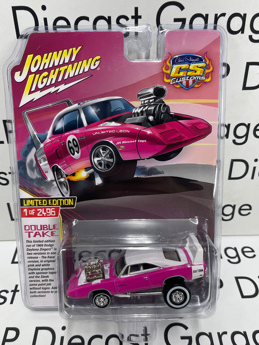 JOHNNY LIGHTNING 1969 Dodge Daytona Pink No Graphic 1:64 Diecast CS Customs