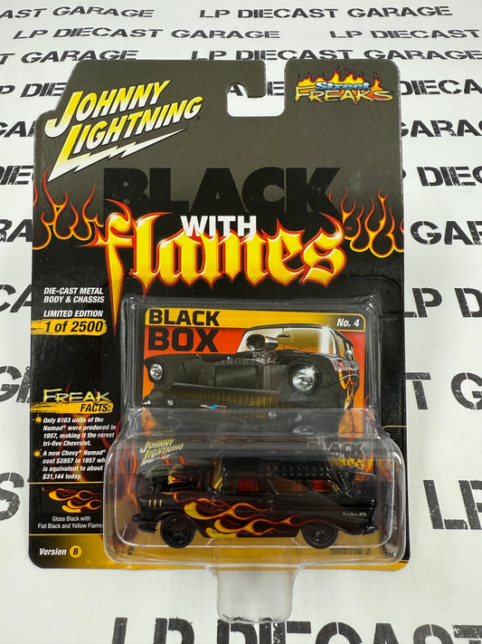 JOHNNY LIGHTNING 1957 Chevy Nomad Red Flames 1:64 Diecast Street Freaks