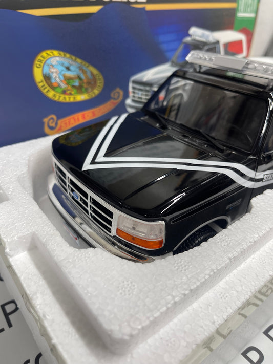 GREENLIGHT 1996 Ford Bronco Idaho State Police 1:18 Diecast