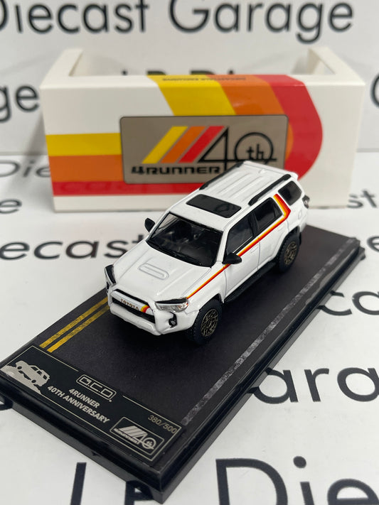 GCD 2024 Toyota 4Runner 40th Anniversary White 1:64 Diecast DiecastTalk Exclusive