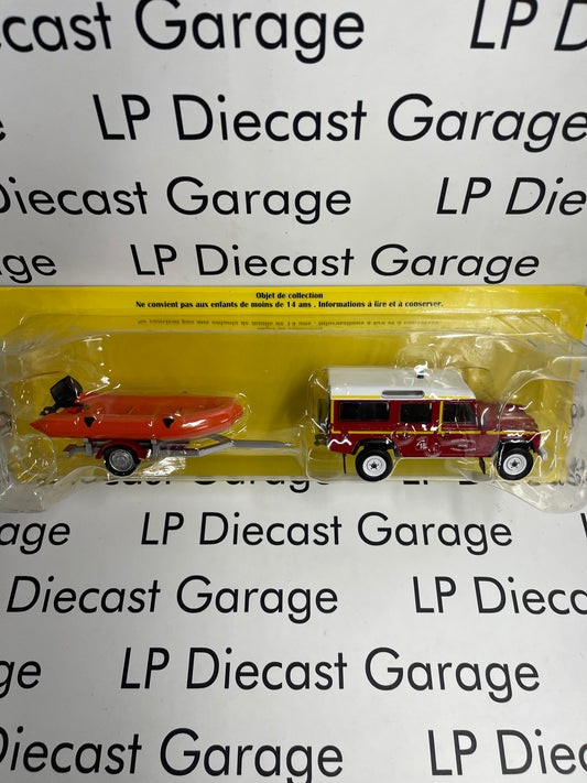 EDICOLA Land Rover Defender Rescue Team with Boat/Trailer 1:43 Diecast