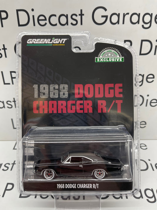 GREENLIGHT 1968 Dodge Charger R/T Black Muscle Car Hobby Exclusive 1:64 Diecast