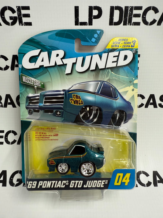 CARTUNED '69 Pontiac GTO Judge Blue 1:64 Diecast Series 3