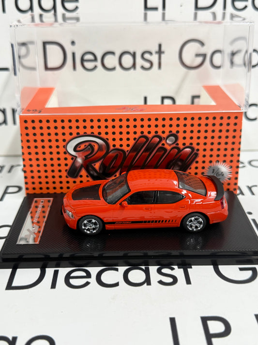 ROLLIN 2008 Dodge Charger Hemi Decals Orange 1:64 Diecast
