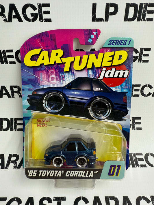 CARTUNED '85 Toyota Corolla Blue JDM 1:64 Diecast Series 1