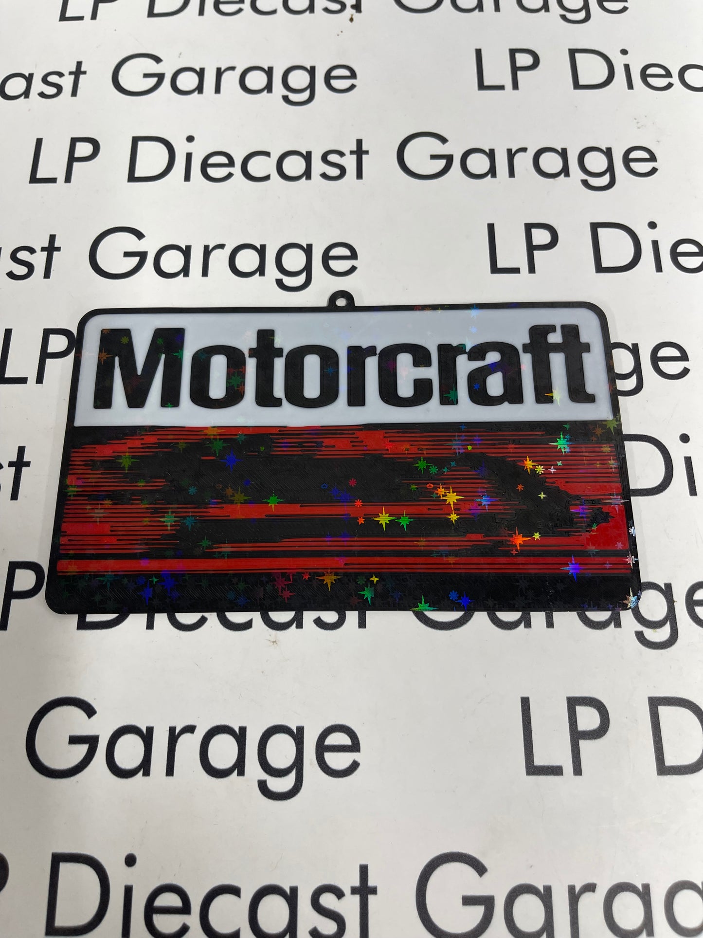 3D Printed Customs 6" Motorcraft Small Flat Sign NOT Diecast
