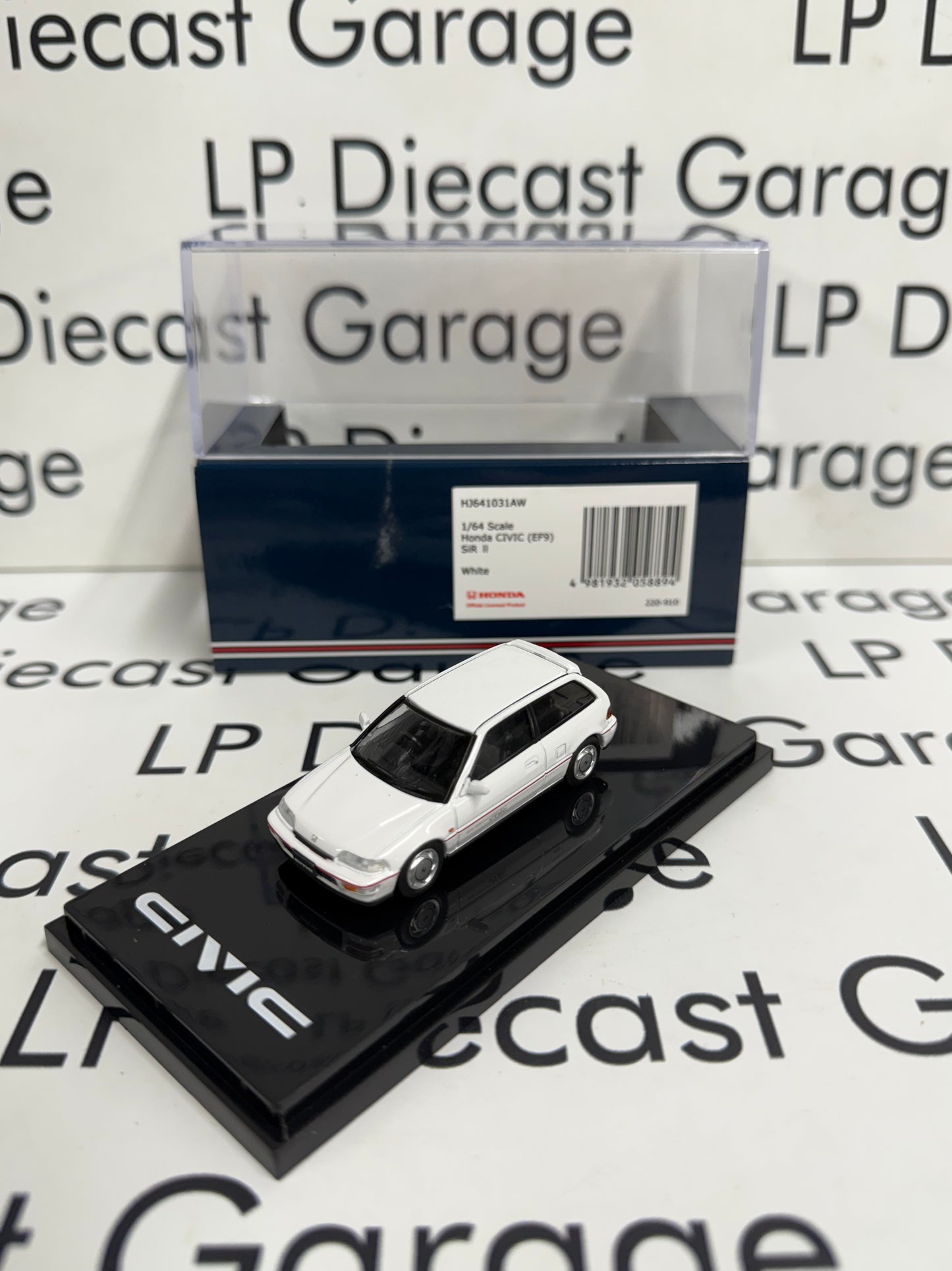 HOBBY JAPAN Honda Civic EF9 SIR II White 1:64 Diecast