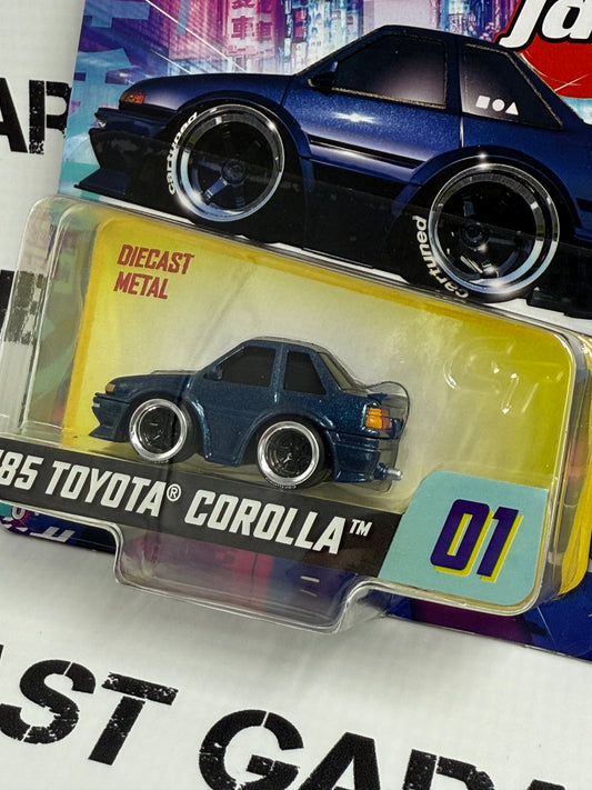 CARTUNED '85 Toyota Corolla Blue JDM 1:64 Diecast Series 1